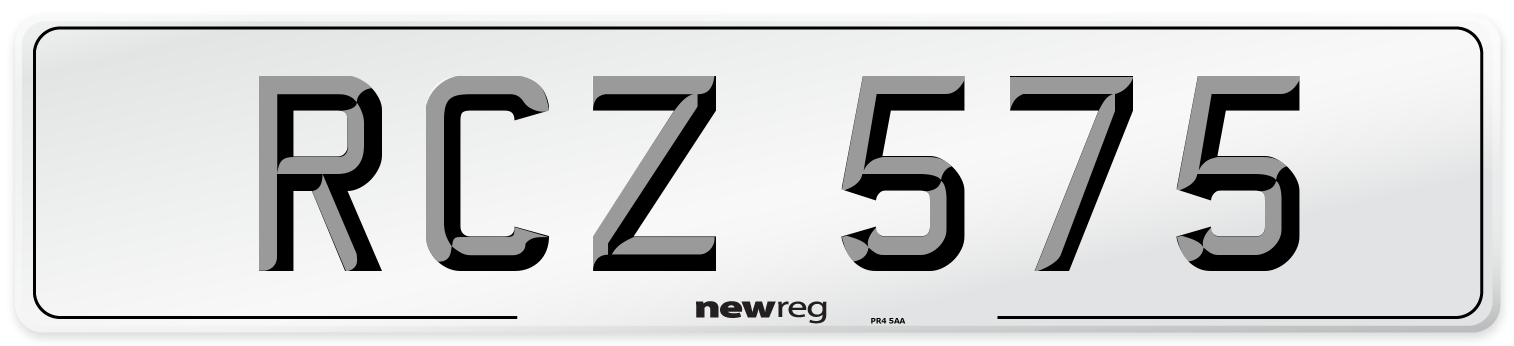 RCZ 575 Number Plate from New Reg